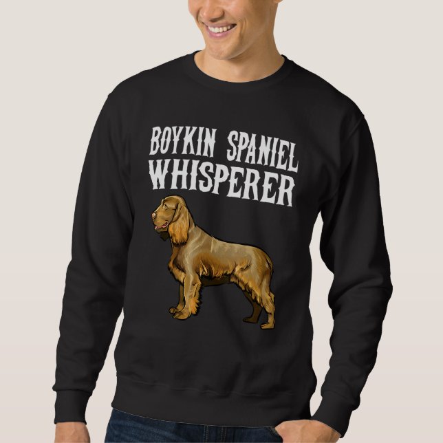 Boykin Spaniel Viskare Hund Lång Ärmad Tröja (Framsida)