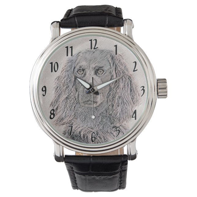 Boykin Spanska målning - Cute Original Hund Art Armbandsur (Framsida)