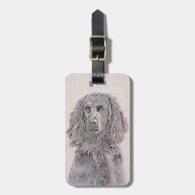 Boykin Spanska målning - Cute Original Hund Art Bagagebricka (Vertikal Framsida)