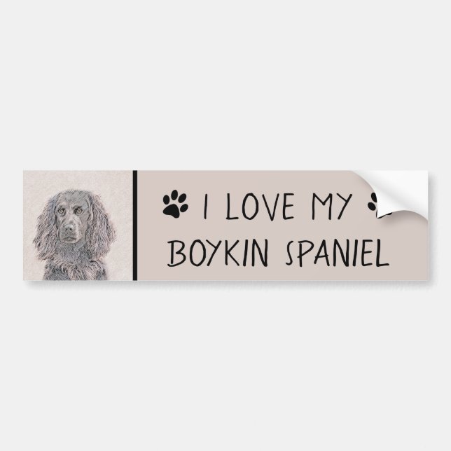 Boykin Spanska målning - Cute Original Hund Art Bildekal (Framsidan)