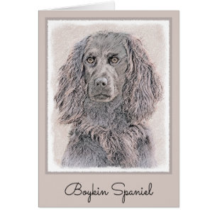Boykin Spanska målning - Cute Original Hund Art Hälsningskort