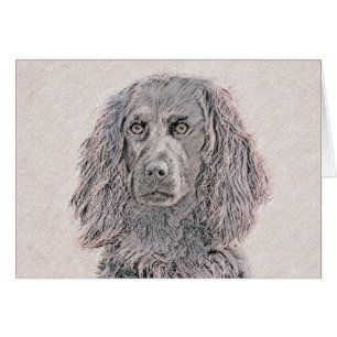 Boykin Spanska målning - Cute Original Hund Art Hälsningskort