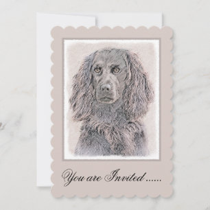 Boykin Spanska målning - Cute Original Hund Art Inbjudningar