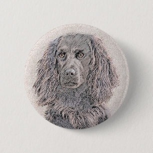 Boykin Spanska målning - Cute Original Hund Art Knapp