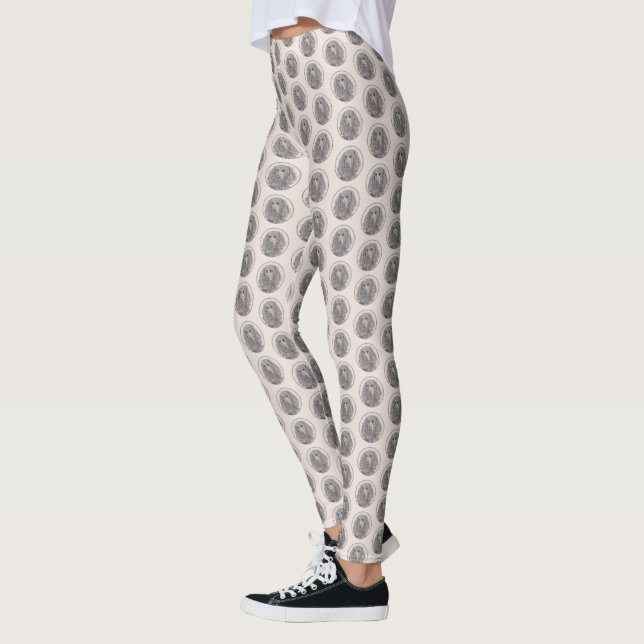 Boykin Spanska målning - Cute Original Hund Art Leggings (Vänster)