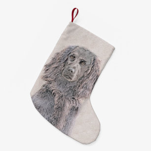 Boykin Spanska målning - Cute Original Hund Art Liten Julstrumpa