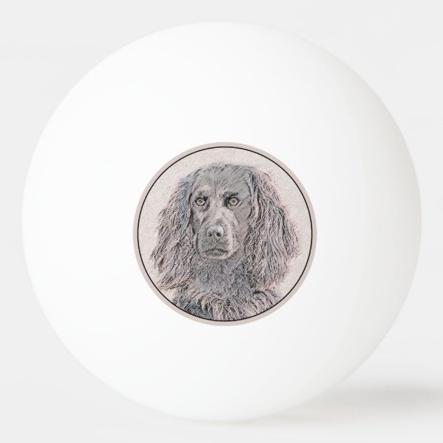 Boykin Spanska målning - Cute Original Hund Art Pingisboll (Framsidan)