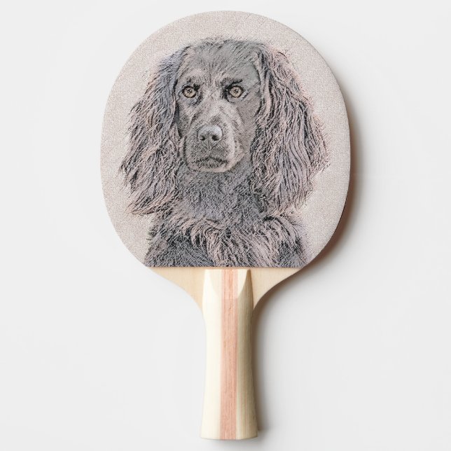 Boykin Spanska målning - Cute Original Hund Art Pingisracket (Framsidan)