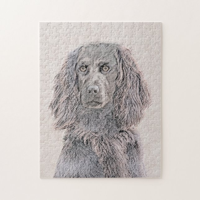 Boykin Spanska målning - Cute Original Hund Art Pussel (Vertikal)