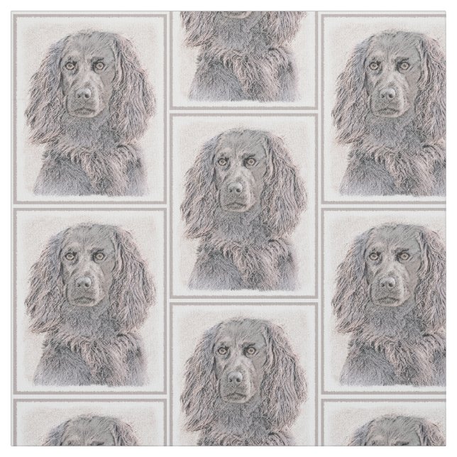 Boykin Spanska målning - Cute Original Hund Art Tyg (Provkarta)