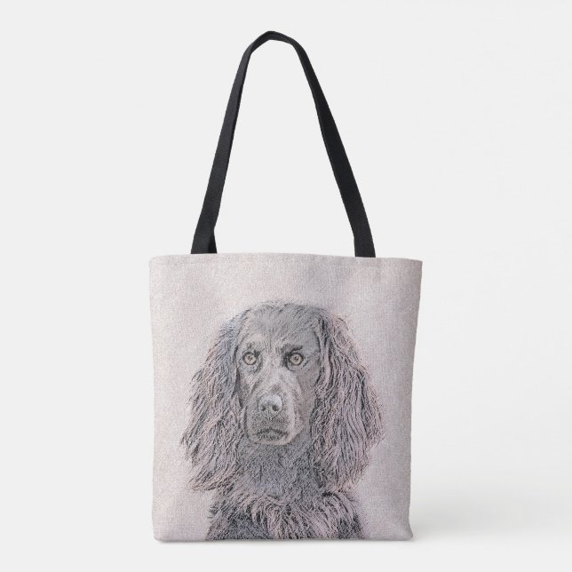 Boykin Spanska målning - Cute Original Hund Art Tygkasse (Baksida)