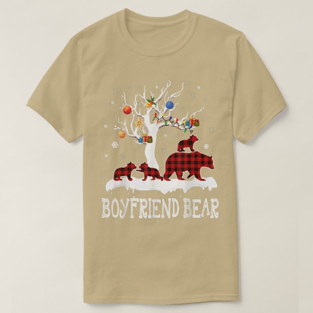 Boykompis Bear jul jul Pajama Red Play Buffalo T Shirt (Design framsida)