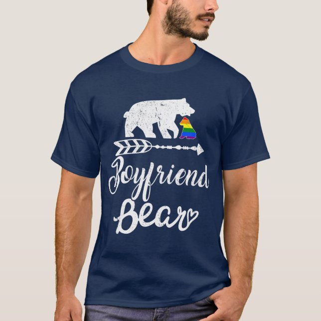 Boykompis Bear LGB Pride Gay T Shirt (Framsida)