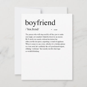 Boykompis Definition Valentine's Day Card Julkort