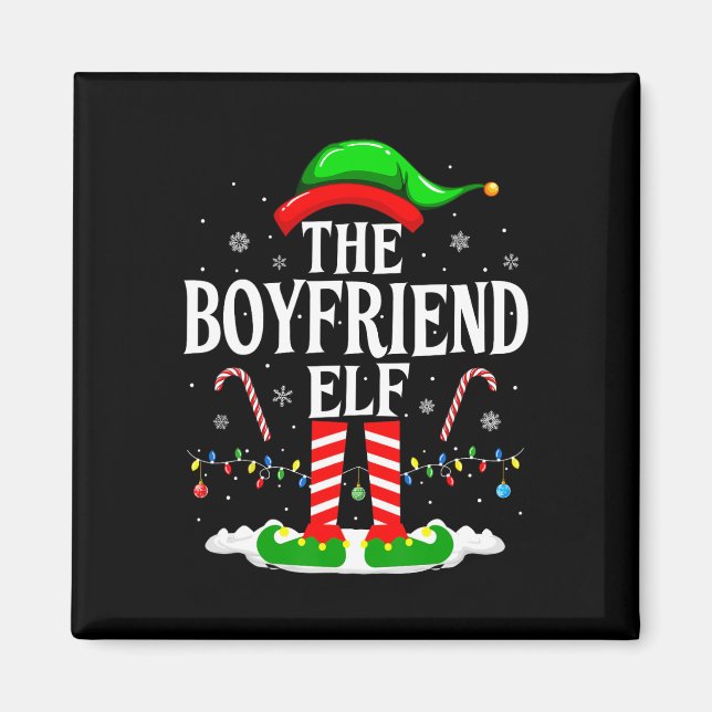 Boykompis Elf Funny Julafton Elf Matching Family C Magnet (Framsidan)