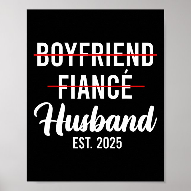 Boykompis Fiance Make Bröllop Married Groom Est Poster (Framsidan)