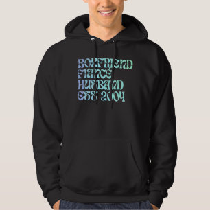 Boykompis Fiance Make Est 2004 Bröllop Annivers Hoodie