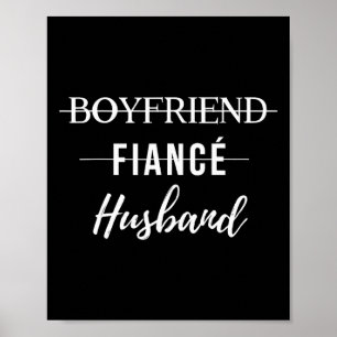 Boykompis Fiance Make Funny Bröllop Groom Just jus Poster
