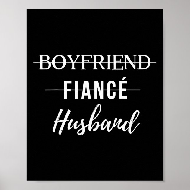 Boykompis Fiance Make Funny Bröllop Groom Just jus Poster (Framsidan)