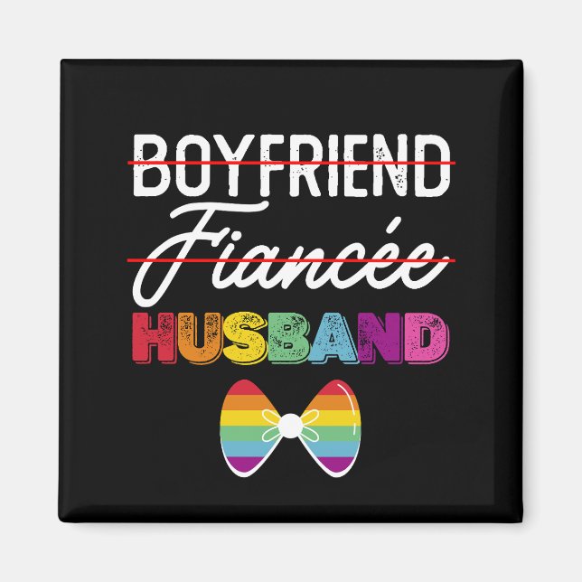Boykompis Fiance Make Gay Marriage Groom LGBTQ Magnet (Framsidan)
