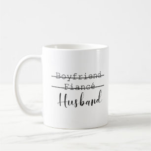 Boykompis Fiance Make Modern Typography Bröllop Kaffemugg