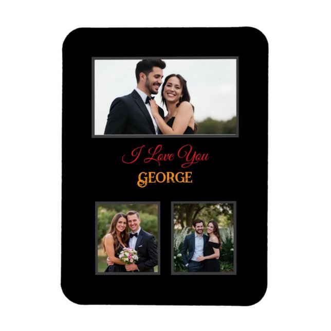Boykompis Personlig Photo Valentine Day Magnet (Vertikal)