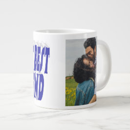 Boykompis Photo med blå typografi Jumbo Mugg