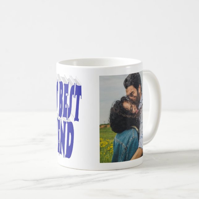 Boykompis Photo med blå typografi Kaffemugg (Framsida höger)