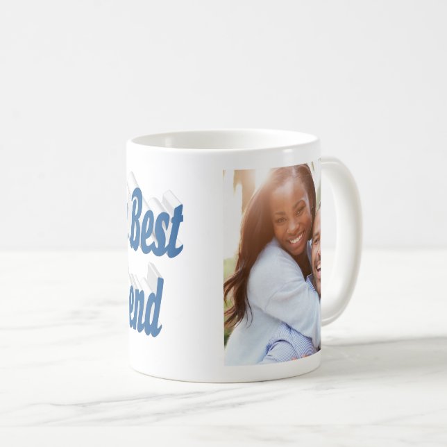 Boykompis Photo med havsblått skript Kaffemugg (Framsida höger)