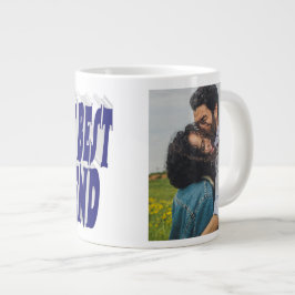 Boykompis Photo med mörk blått typografi Jumbo Mugg