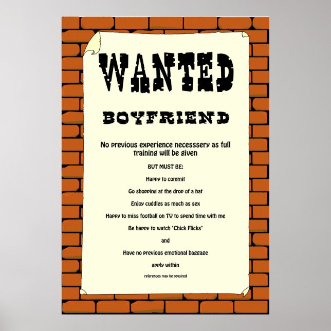 "Boykompis Wanted" Poster. Poster (Framsidan)