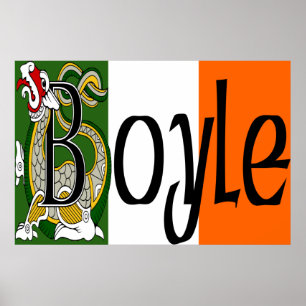 Boyle Celtic Dragon Poster Skriv ut