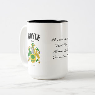 Boyle Family Crest, Translation & Meaning Två-Tonad Mugg