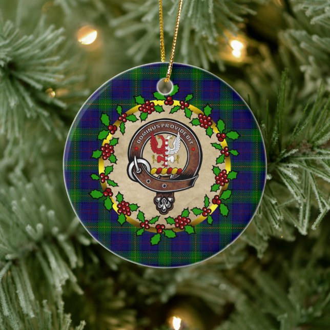 Boyle Klan Badge & Tartan Personlig Julafton Julgransprydnad Keramik (Träd)