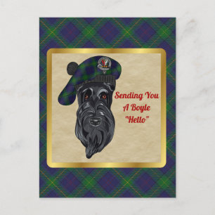 Boyle Klan Badge & Tartan Postcard Vykort
