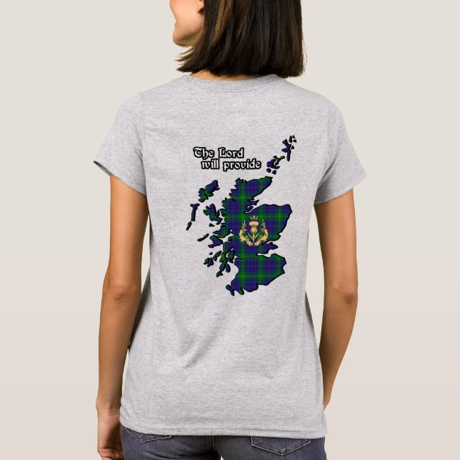 Boyle klanmärke och tartan för kvinnor t shirt (Baksida)