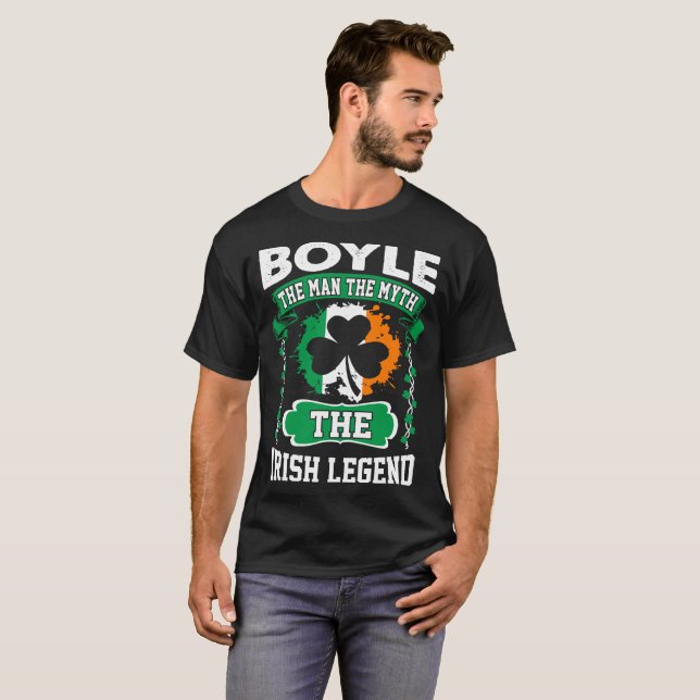 Boyle manen den irländska legendSten Patricks för T Shirt (Hel framsida)