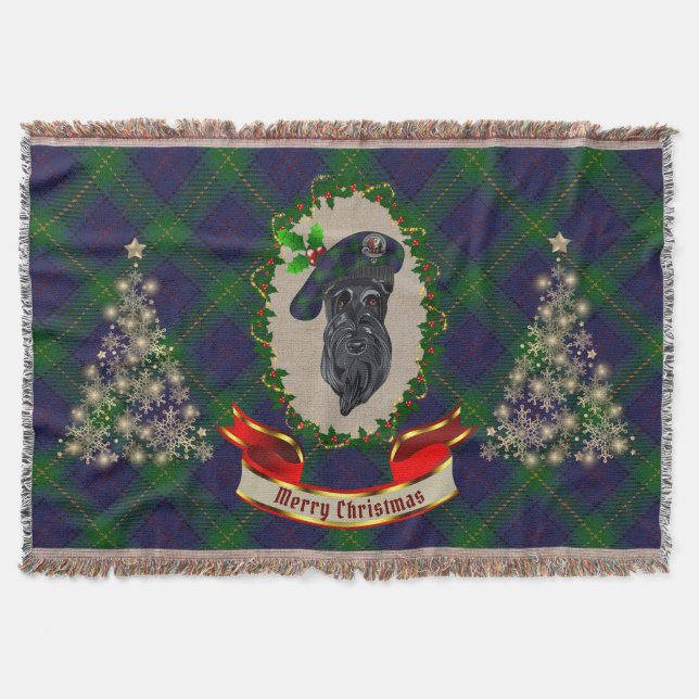 Boyle Scottie Hund jul Throw Blanket Filt (Framsidan)