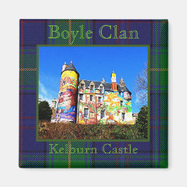Boyle Scottish Klans Kelburn Castle Photo Tartan Magnet