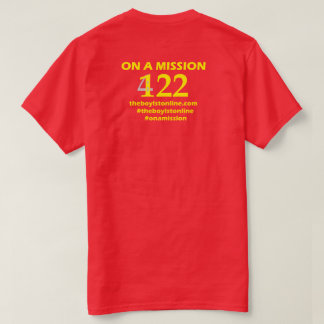 Boylstonen fodrar manar T-tröja/gula lettering. T-shirt