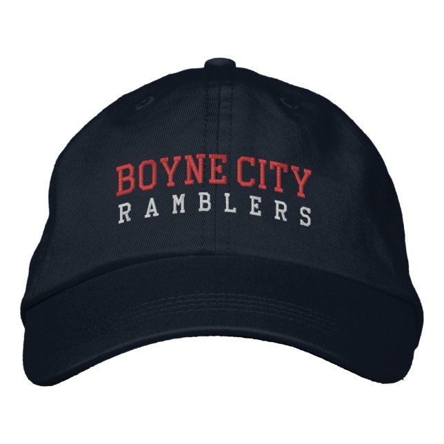 Boyne City High School Embroired Baseball Hat Broderad Keps (Framsida)