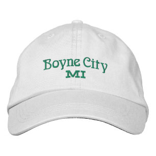 Boyne City Michigan Embroired Baseball Hat Broderad Keps