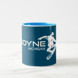 Boyne Mountain Resort Michigan Snowboarder Två-Tonad Mugg