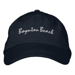 Boynton Beach Florida Embroidered Baseball Hat Broderad Keps