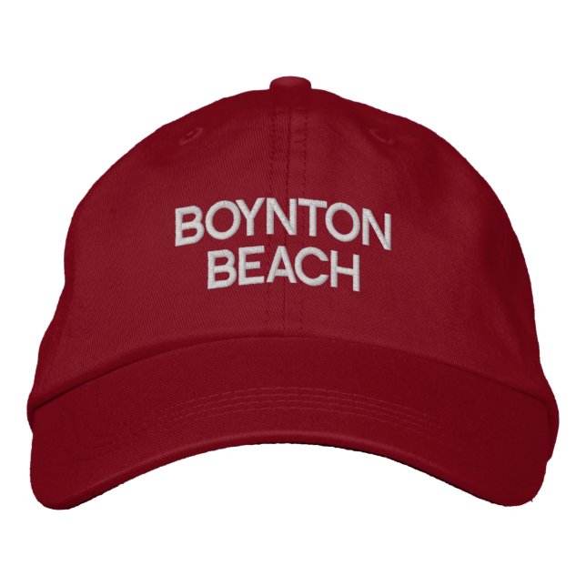 Boynton Beach Florida Embroized Baseball Hat Broderad Keps (Framsida)