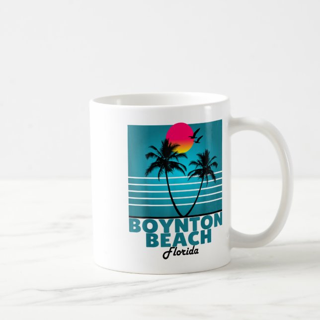 Boynton Beach Florida Fl Summer Handflatan Träd _1 Kaffemugg (Höger)