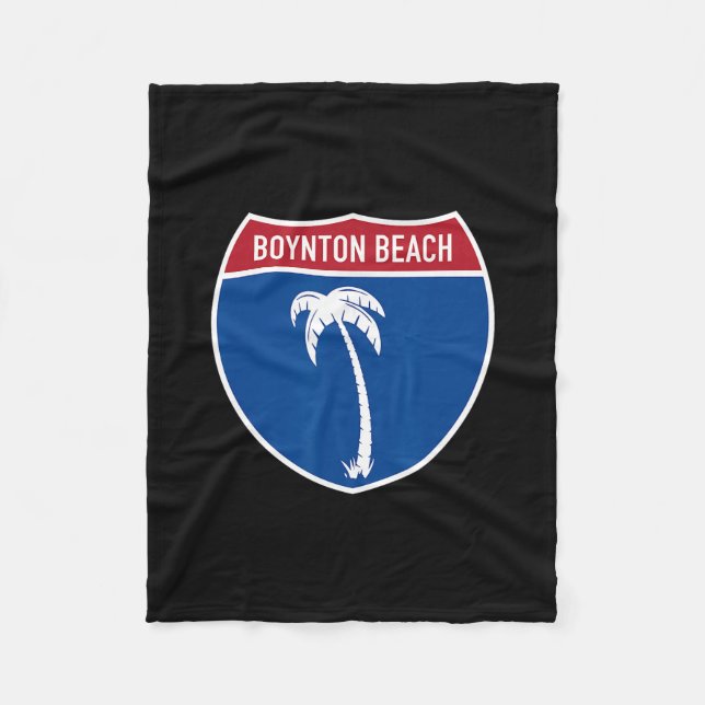 Boynton Beach Florida Interstate Highway Semester  Fleecefilt (Framsidan)