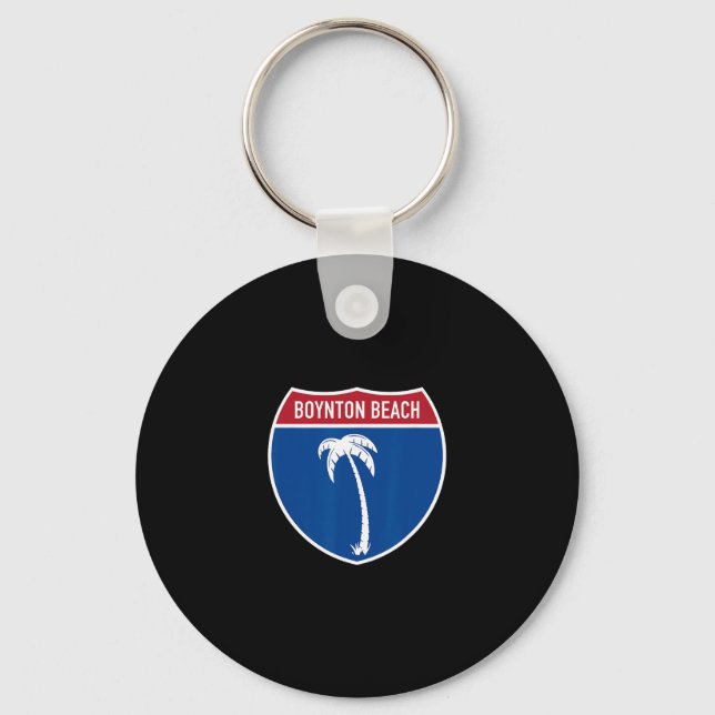 Boynton Beach Florida Interstate Highway Semester  Nyckelring (Framsida)