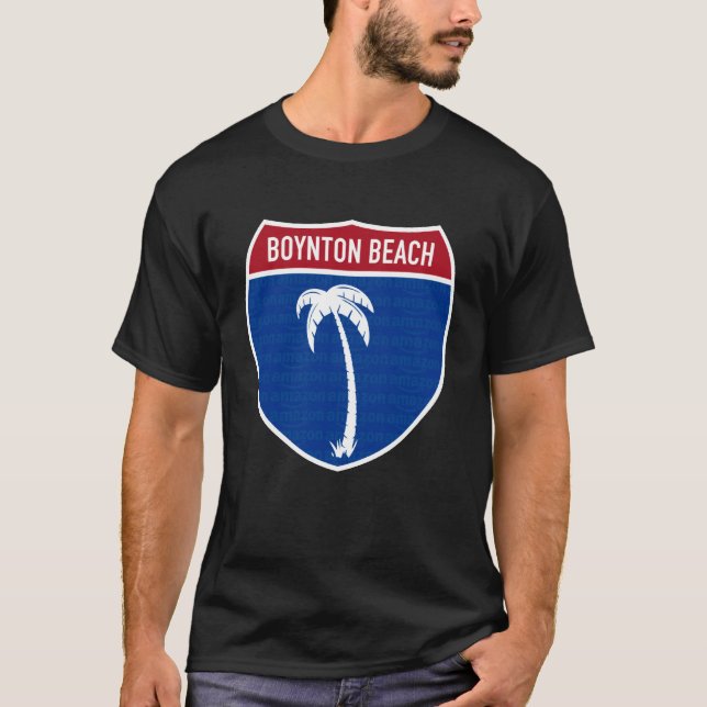 Boynton Beach Florida Interstate Highway Semester  T Shirt (Framsida)