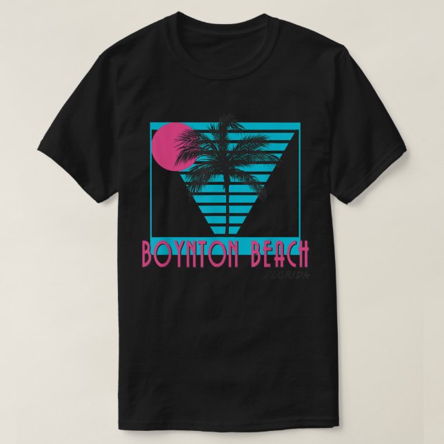 Boynton Beach Florida T Retro Coola T Shirt (Design framsida)